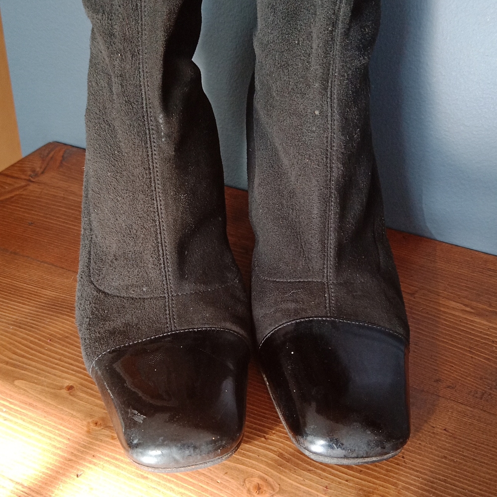CHANEL suede long boots - Picture 4 of 16